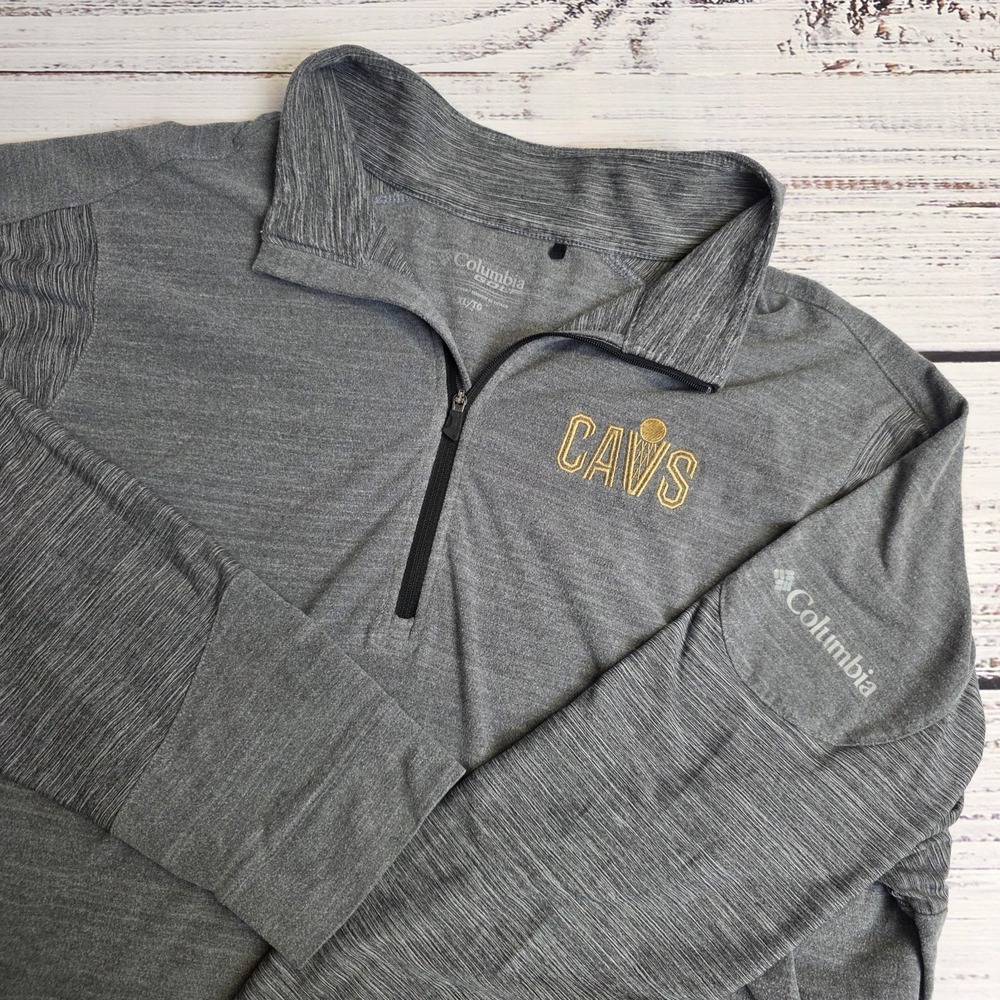 Columbia Golf Omni-Wick Catch It Thin 1/4 Zip Pullover‎ XL Gray Cleveland Cavs